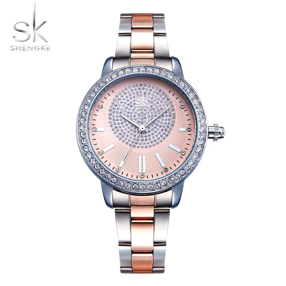 Shengke Bracelet Women Watch New Quartz Top Brand Luxury Fashion Crystal Wristwatches Ladies Gift Relogio Feminino298n