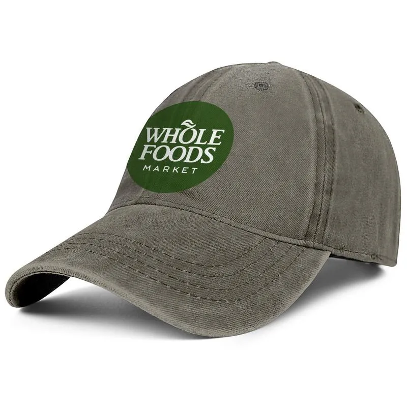 Whole Foods Market Unisex-Jeans-Baseballkappe, cooles Vintage-Team, trendige Hüte, Logo, gesund, Bio, Tarnung, rosa, karierter Druck, 6573580