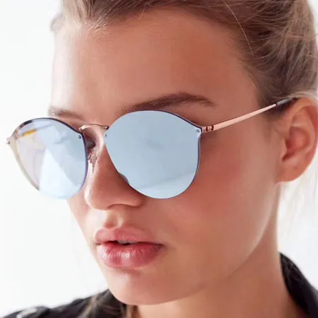 Novo 2019 moda blaze óculos de sol das mulheres dos homens marca designers óculos redondos banda 35b1 masculino feminino com caixa case237z