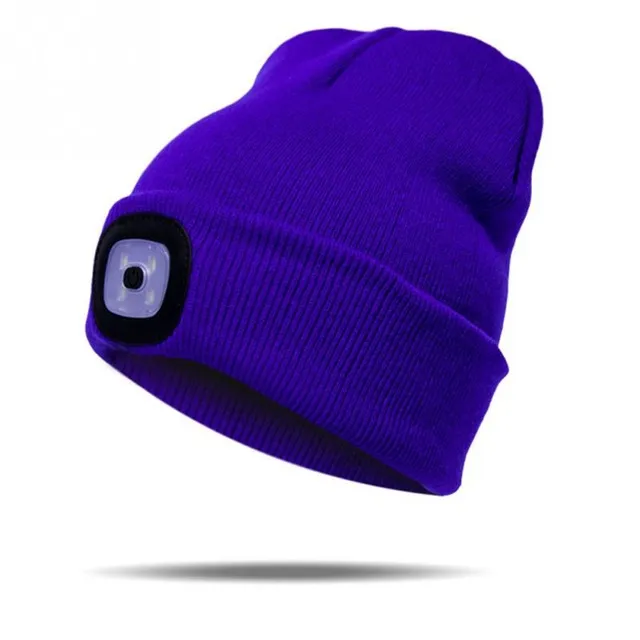 winter warmer Fishing Running Knitted Beanie Hat Unisex men LED Light Knitted Hat for Camping Climbing outdoor activity268G