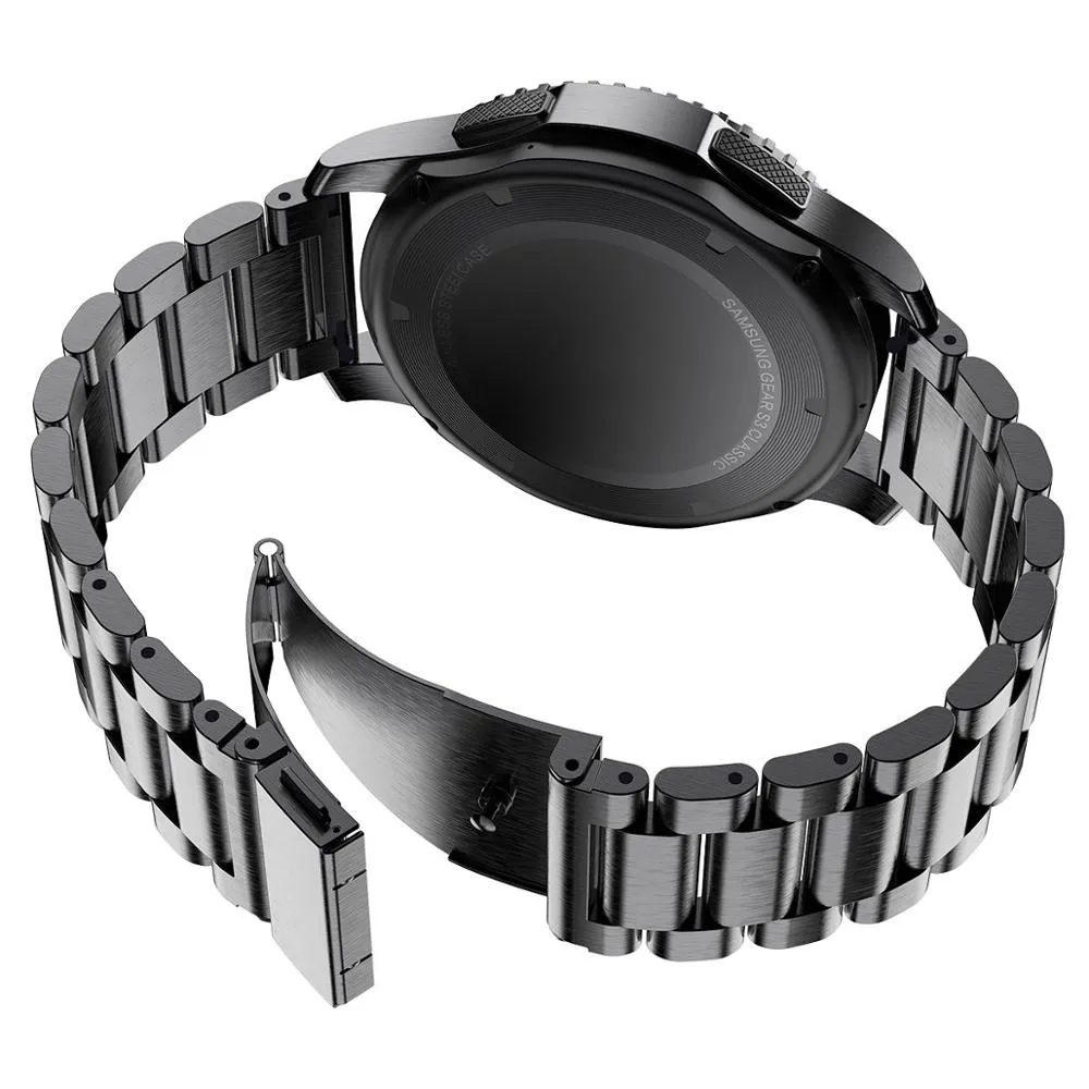 شاهد حزام معدني لترس S3 Galaxy 46mm Band Smartwatch 22mm Stainless Steel Bracelet Huawei GT S 3 462317