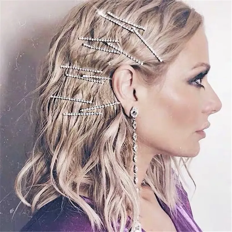 Moda Silver Flash Diamond Hair Clips for Women Hairpin Barrettes Clipe Hairpin Hair Acessórios 2020 Whole3504932