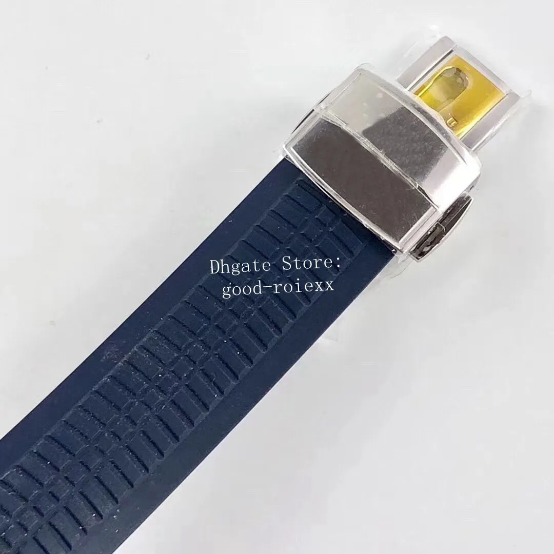 Top 40mm montre pour hommes montres automatiques hommes Cal 324SC gris noir cadran bleu 5167 Eta bracelet en caoutchouc montres-bracelets mécaniques263A