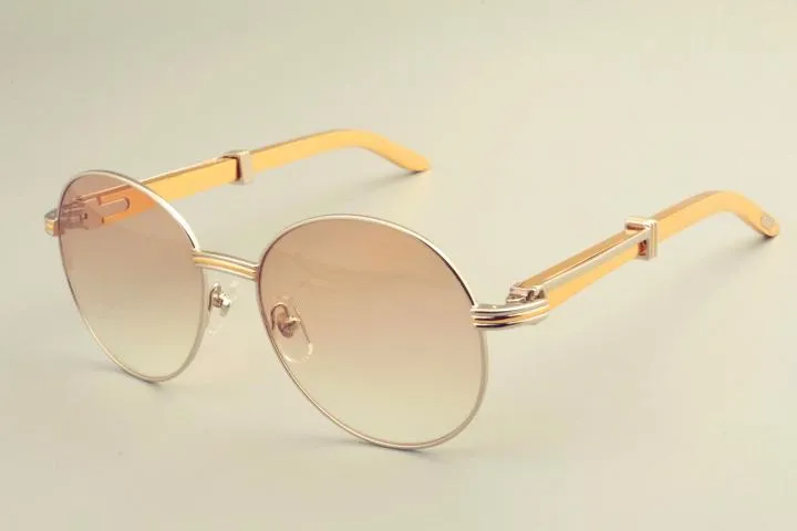 2019 neue Sonnenbrille mit rundem Rahmen 19900692 Sonnenbrille Retro-Mode Sonnenblende Edelstahl Metallbügel 265F