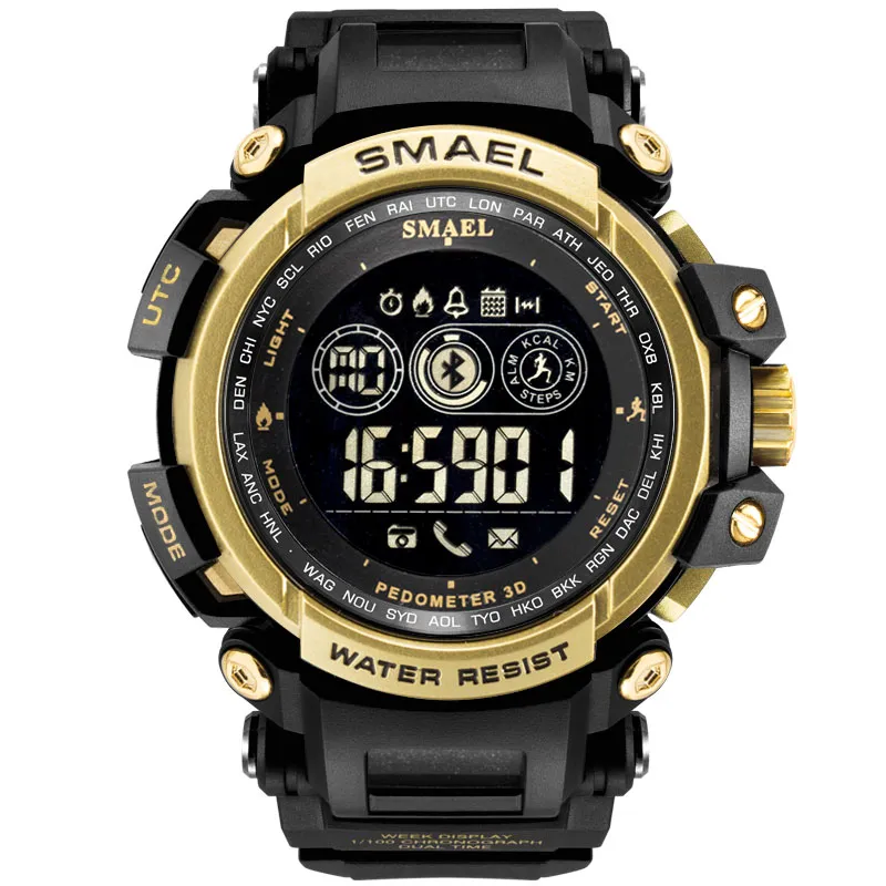 Mannen Digitale Horloges LED Display SMAEL Horloge voor mannelijke Digitale klok Mannen Sport Horloges Grote Wijzerplaat 8018 Wtaerproof Mannen Horloges hi234Q