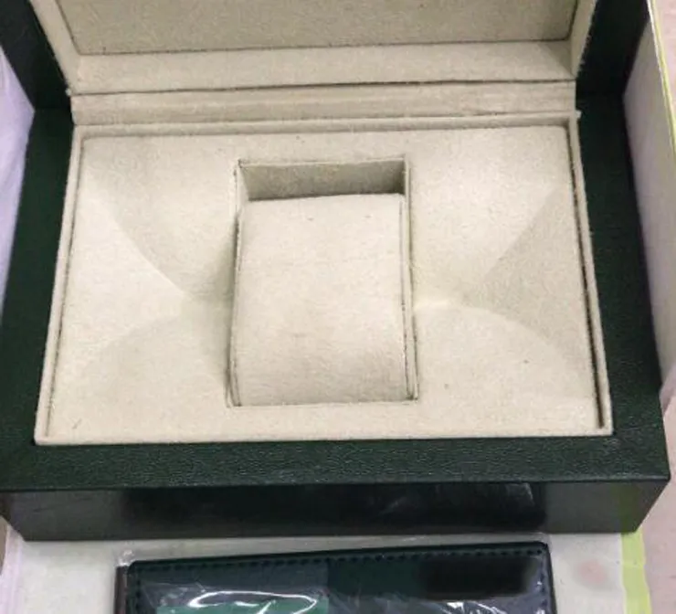watch box Boîte de montre de marque verte originale avec cartes et papiers certificats boîte à sacs à main pour 116610 116660 116710 montres 11293Q