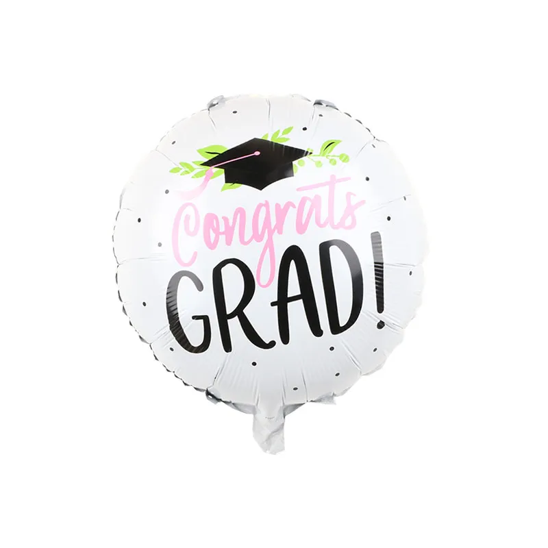 18 félicitations Grad ballons décoration de fête de remise des diplômes ballon en aluminium cadeau de diplômé Globos décorations de retour à l'école anniversaire 279A