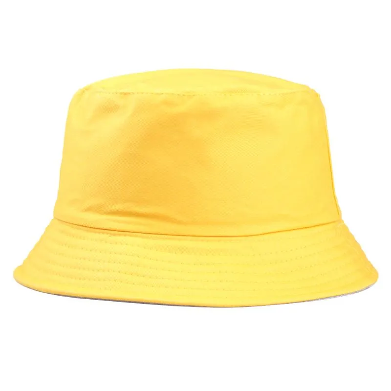 NIEUW KAK CAP Draagbare mode Solid Color Folding Fisherman Sun Cotton Hat Outdoor Men and Women Multi-Season Bucket Cap2325
