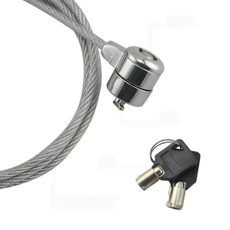 Laptop Lock Cable Anti-PoF Lock Anti-Cut Key Type 1.5M Fet för Lenovo Asus HP Notebook