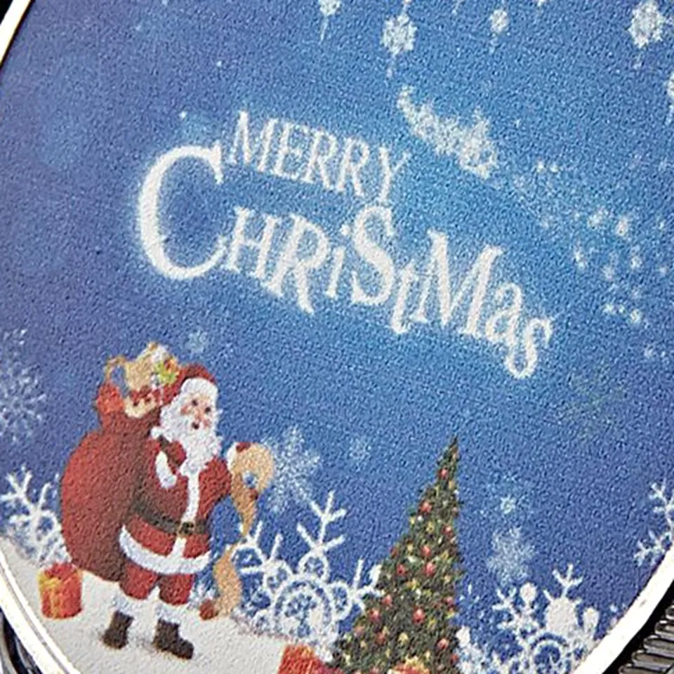 Feliz Christmas Coin Craft com Papai Noel e Deer Po Silver Plated Metal Challenge Badge7576596