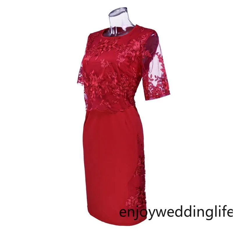 Robe de Mere Elegant Lace Plus Mother of the Bride Dresses Half Sleeve الأم مساء الحفلات Vestido de Madrinha FS634330J