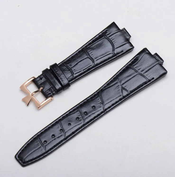 Zwart Donkerblauw Echt Koe lederen bandjes fit Voor constantin 47660 000G-9829 horloge 25mm 9mm lug Overzeese horlogebanden bracelet2790