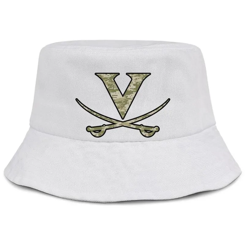 Mode Virginia Cavaliers basketkamouflage -logotyp unisex vikbar hink hatt själv klassisk fiskare strandvisor säljer skål4166097