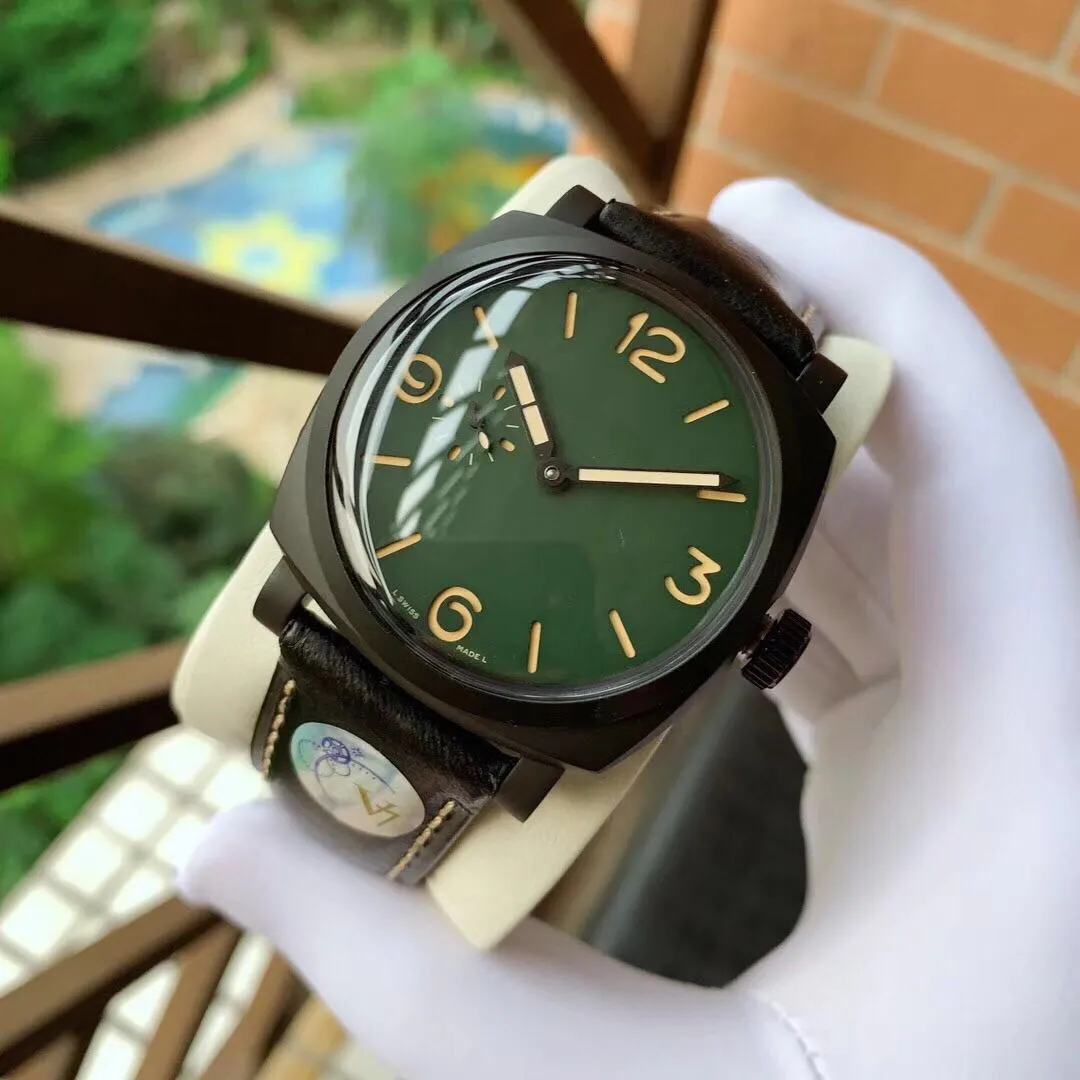 Super 115 PAM097 montre DE luxe geïmporteerd mechanisch uurwerk 48 mm uurwijzer minutenwijzer kleine secondeschijf weergavefunctie designe248t