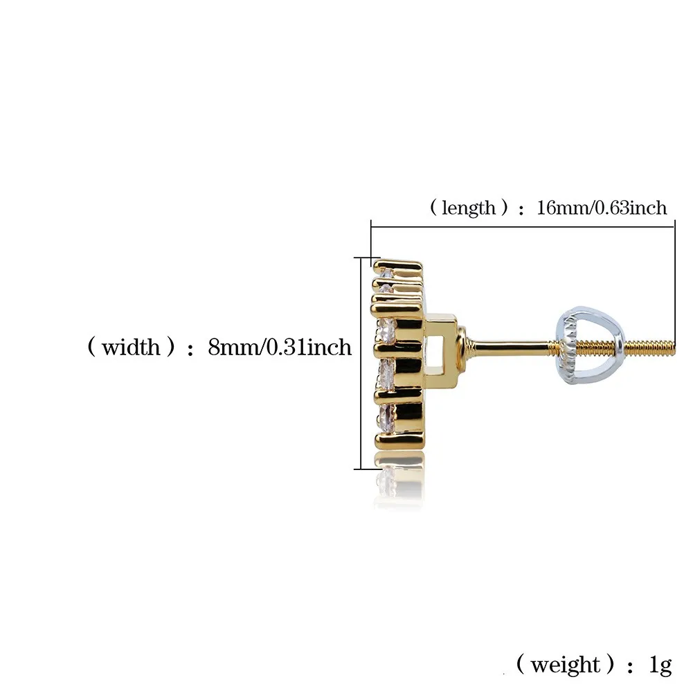 Designer de luxo jóias homens brincos hip hop jewlery declaração brincos gelado para fora diamante hoop orecchini firmati des boucles d267q