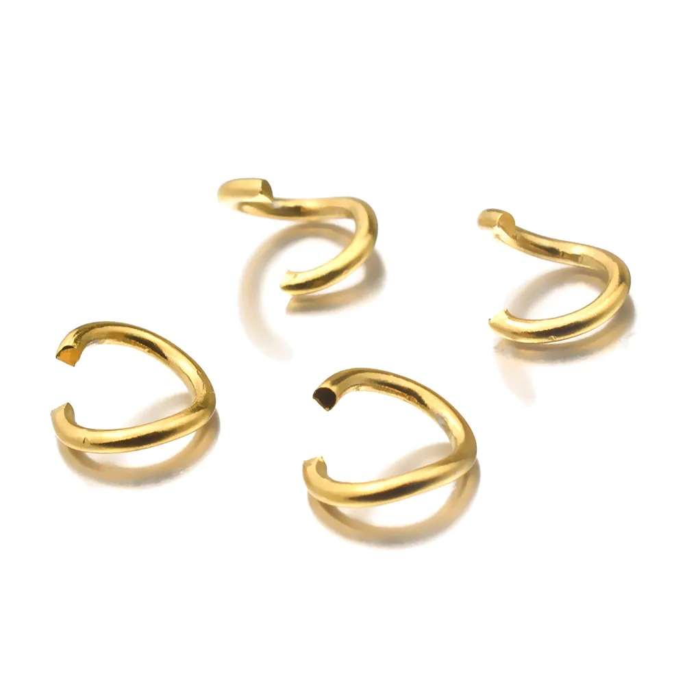 1000 pçs / lote ouro prata aço inoxidável anéis de salto aberto 4 5 6 8mm anéis divididos conectores para diy ewelry descobertas making277u