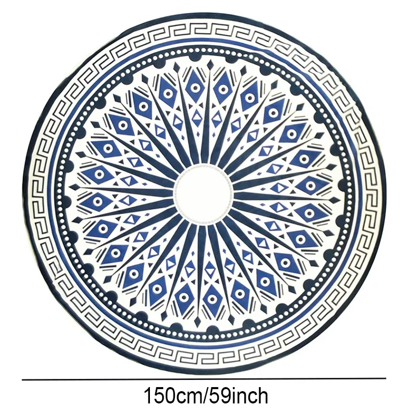 40 Styles Round Beach Towel Yoga Mat Feather Chiffon Microfiber Bikini Mandala Bikini Beach Cover Table Cloths Bohemian Towels BH2213 CY