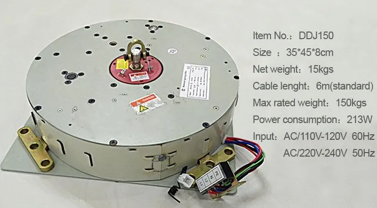 Wandafstandsbediening Takel Kristallen Kroonluchter Takel Verlichting Lifter Elektrische Lier Licht Hefsysteem Lampmotor DDJ150-6m kabel 194i