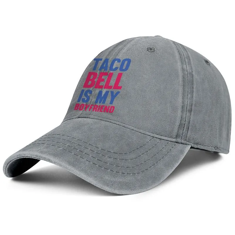 LOVE TACO BELL Berretto da baseball in denim unisex cappelli unici personalizzati su misura IS MY BOYFRIEND LIVE MAS logo taco bell Yo Quiero Taco Be1791121