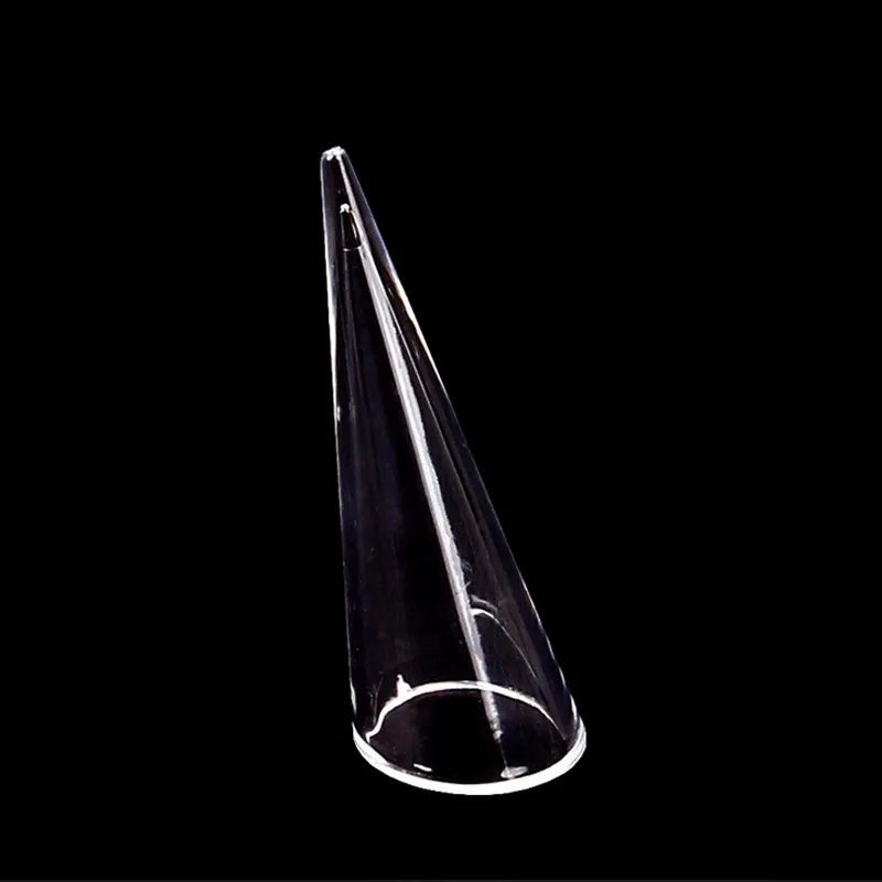 Fashion Popular Mini Acrylic Jewelry Finger Ring Holder Triangle cone Jewelry Display Shelf Rack Stand237n