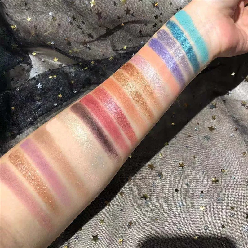 Beleza vitrificada misteriosa mercúrio paleta de sombra retrógrada maquiagem paleta de sombra de olho 18 cores shimmer fosco nu pro marca cosméticos