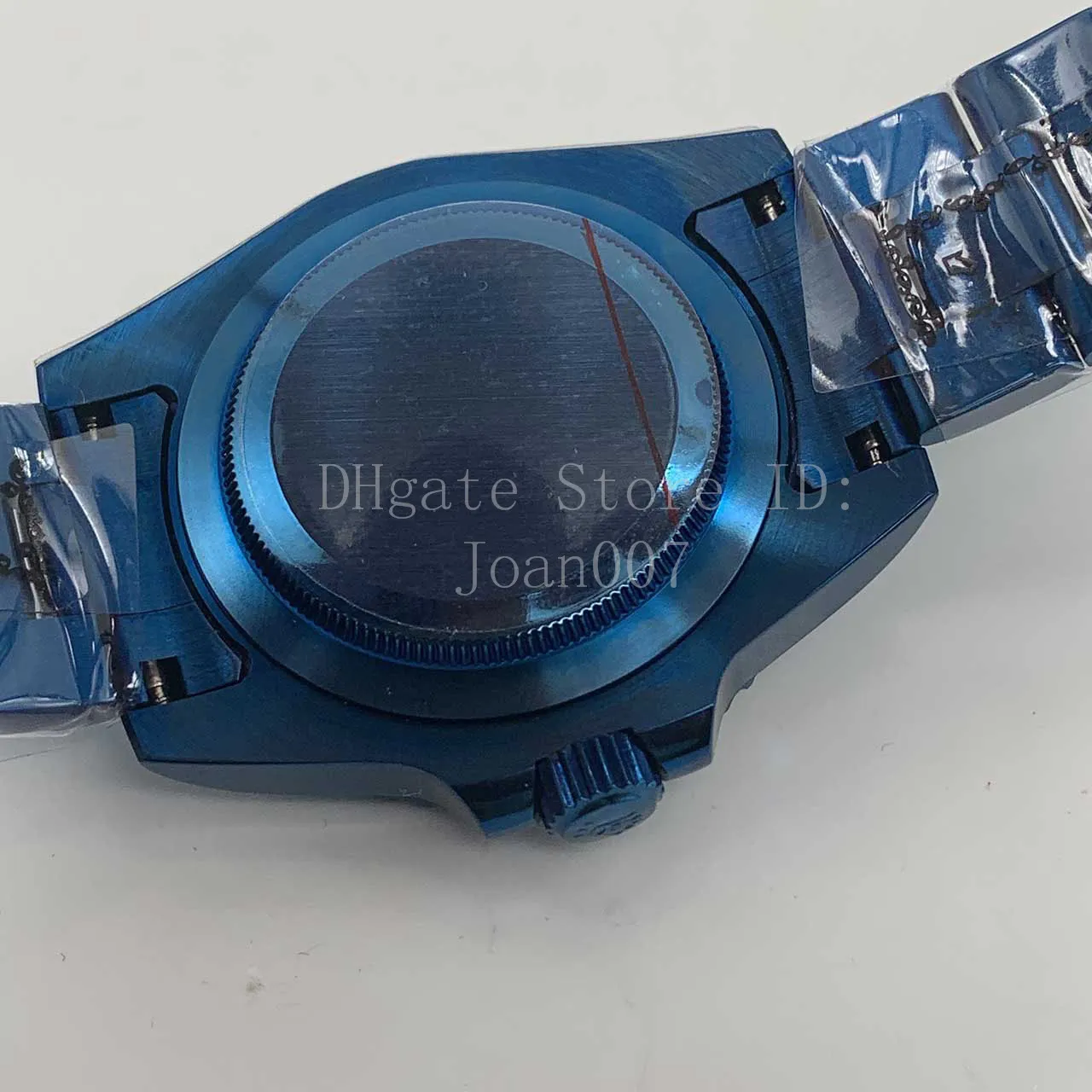 Neue Herrenuhr mit schwarzer Keramiklünette, Unteruhren, glänzender blauer Überzug, automatische mechanische Herrenuhren aus Edelstahl, 40 mm, mad2596