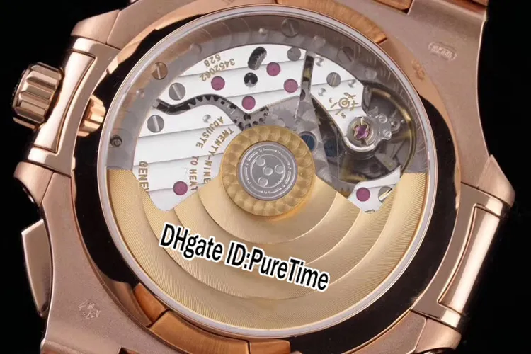 3KF 5980-1R-014 CH28-520C automatische chronograaf herenhorloge roségoud zwarte textuur wijzerplaat roestvrijstalen armband 2021 Super Editio217a
