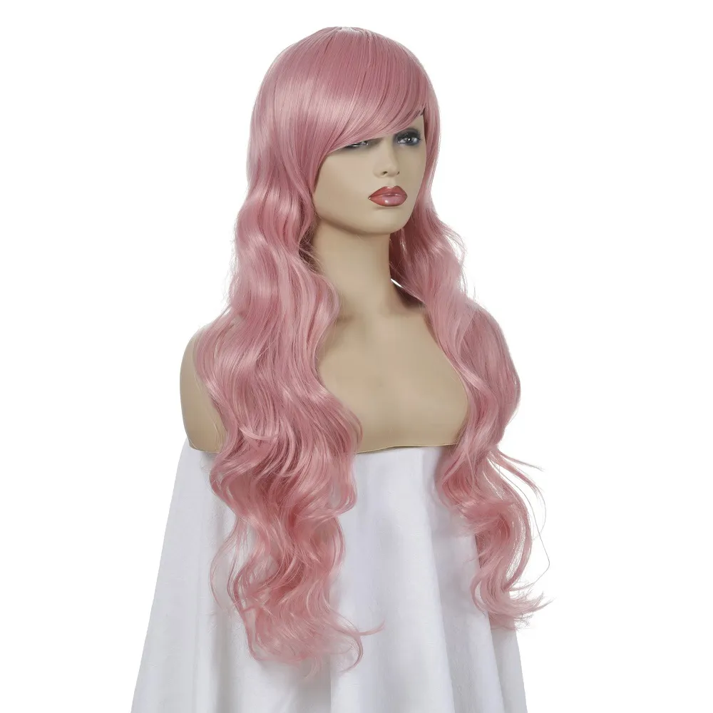 Avrupa ve Amerika'da Anime Cos Wig satmak Evrensel Renk Satıyor 80cm uzunluğunda Kıvırcık Saç Cosplay Rolü Play7604112088326