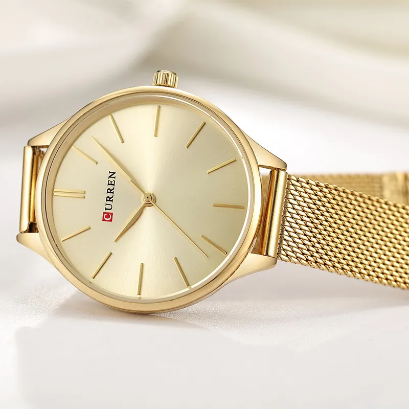 Curren Watch Fashion Simple Style New Ladies Armband Watches Women Dress Wristwatch Quartz Female Clock Gifts Relogios Femini248h