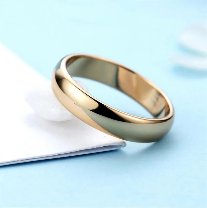Originele Echte Puur Gouden Ringen Voor Vrouwen en Mannen Met 18KGP Stempel Top Kwaliteit Rose Gouden Ring Sieraden Gift hele R050303d