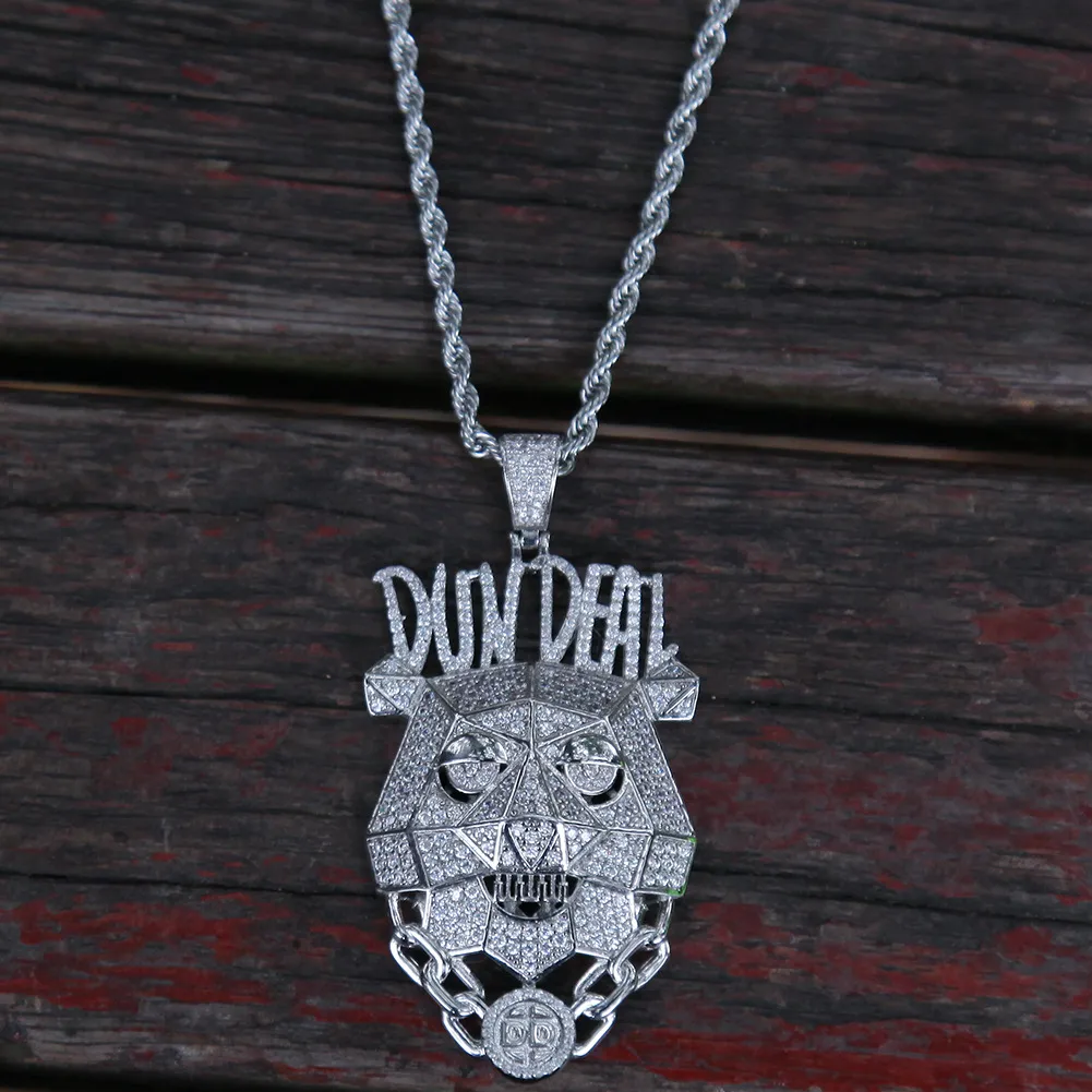 Iced Out Custom Bundeal подвесной ожерелье в 14K желтого золота Микросоконутая лаборатория Iamond Hip Hop Men Jewelry