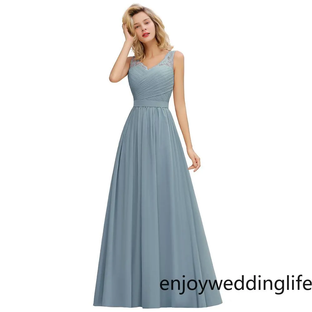 Yeni Varış Pembe Nedime Elbiseleri 2020 Spagetti Kayışı Şeker Renk Denizkızı Elbise Düğün Elbise Vestidos De Fiesta CPS1365245J