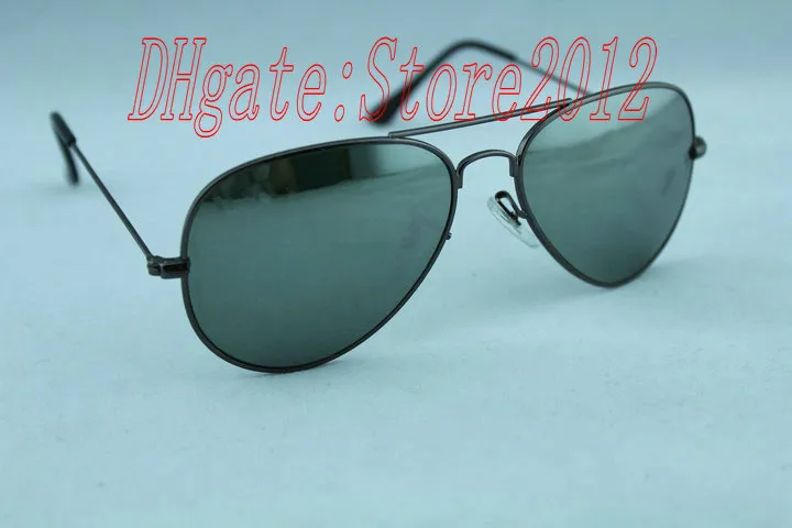 Högkvalitativ VASSL -män Kvinnor Designer Classic Pilot Solglasögon Sol Glasögon Guldramgrön 58mm och 62mm linsglasögon kommer med B2428