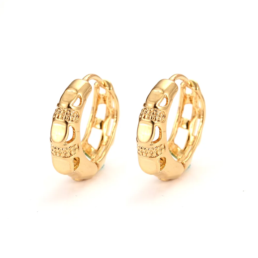 Nouveau design Big Hoop Earring Fine Gold GF Ed Ed pour femmes Girls Romantic Romantic Punk Party Jewelry Wedding Gift270K