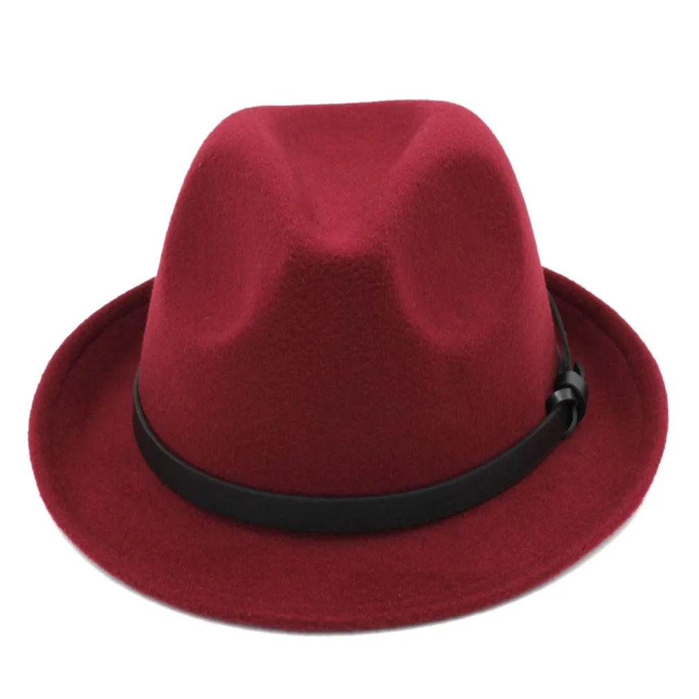 Unisex Nowa moda Feel Jazz Hats Classic Top Hats Mężczyźni kobiety Eleganckie solidne sunhat sztywne brzegi fedora stylowa trilby gangst4477173