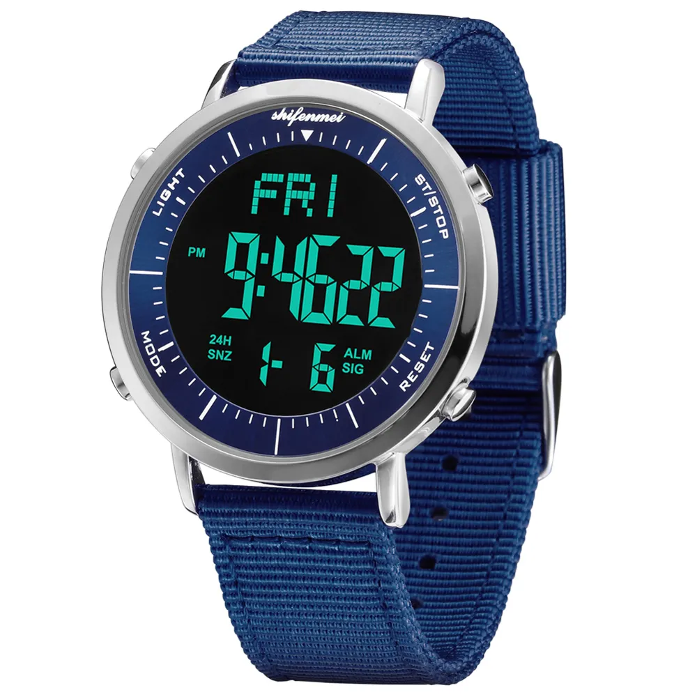 Shifenmei Ultra-Thin Men's Electronic Watch Men Sport Watch Autdoor Digital Watch電子腕時計監視Masculino L245E