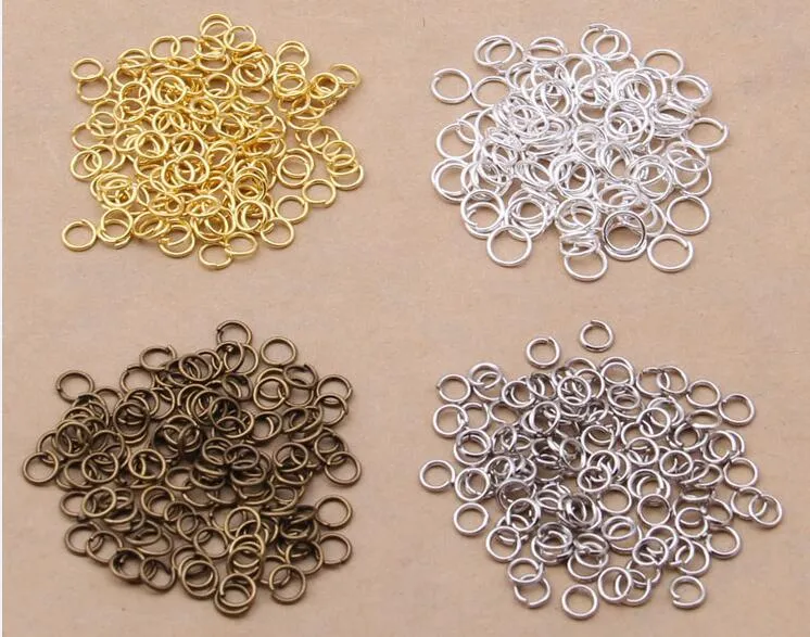 Connecteurs d'anneaux de saut ouverts en fer, résultats de bijoux 5 6 7 8 9 10mm pour connecteurs de bijoux, fournitures de perles 6 couleurs pour Cho188x