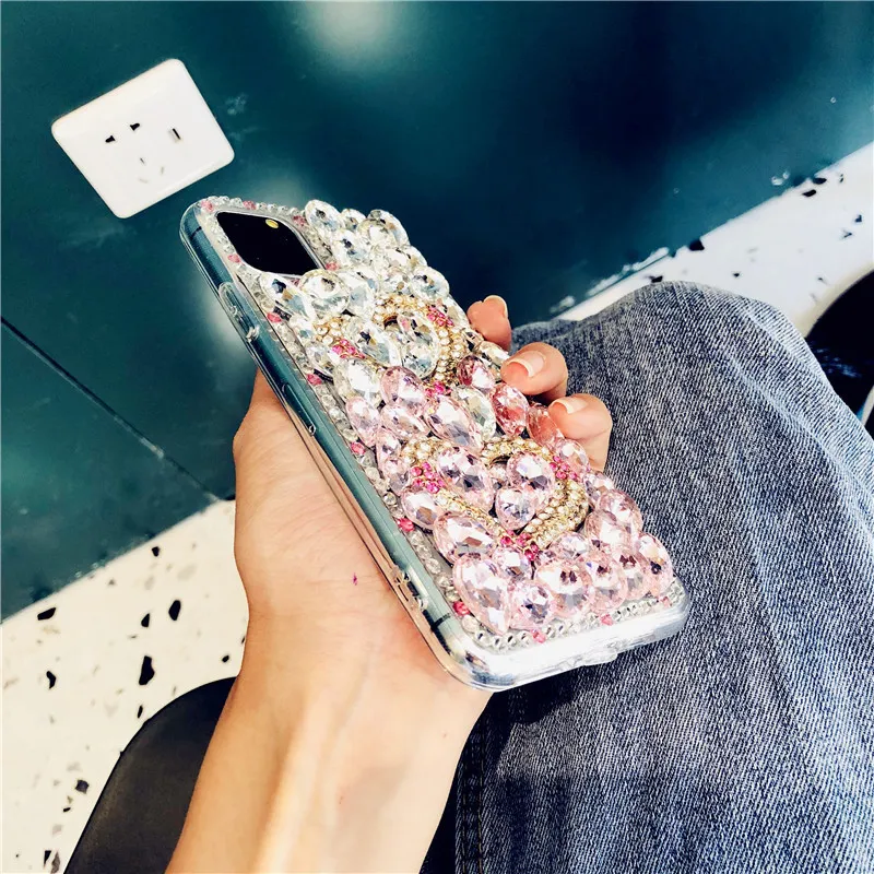 Custodie telefoni con diamanti di design di lusso iPhone11 Pro Max XS XR 7 8plus Cover posteriore con strass sfumati in cristallo Samsung S102624536