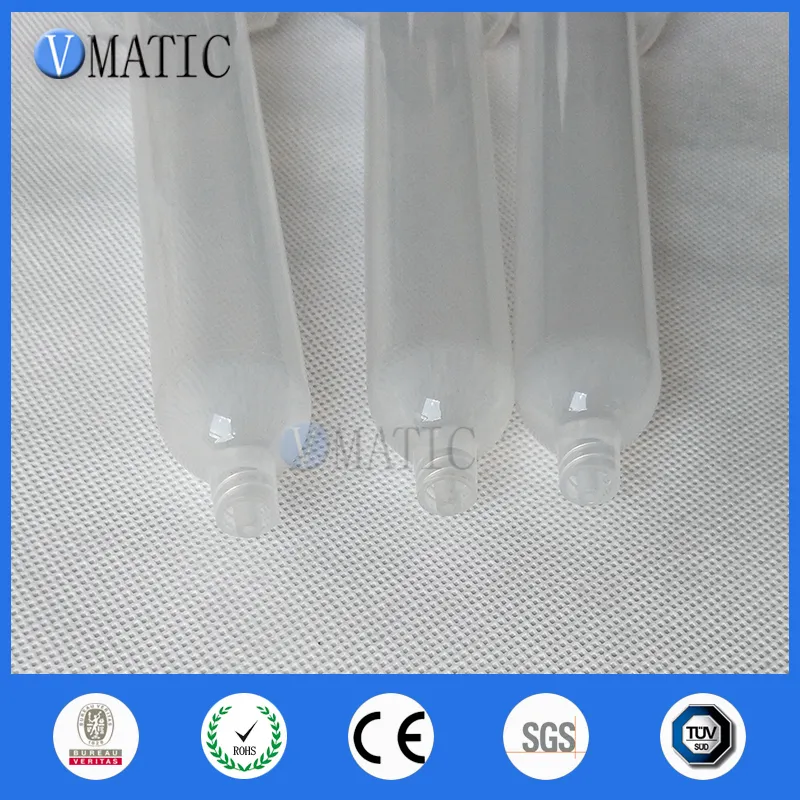 Vmatisk plast 5cc 5 ml Japan typ transparent lim dispenserande pneumatisk spruta med kolv