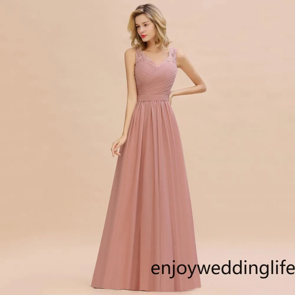 新しい到着ピンクの花嫁介添人ドレス2020スパゲッティストラップキャンディカラーマーメイドドレスウェディングパーティードレスベスティドスデフィエスタCPS1365 306f
