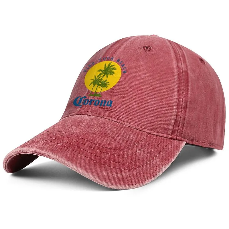 Corona Extra Peer Drink Save Water Unisex Denim Baseball Cap. Винтажные винтажные шляпы Кокосовое дерево Найдите свой пляж Blue Cerve6466786