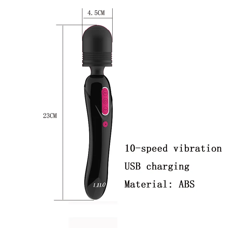 LILO Rechargeable Baguette Magique Puissant Corps Masseur Vibromasseur Clitoridien AV Vibrateurs Adult Sex Toys pour Couples Produits de Sexe MX191217