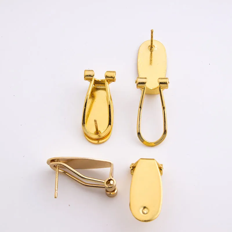 Taidian Silber Fingernagel Ohrring Pfosten für einheimische Frauen Perlenarbeit Ohrring Schmuckherstellung 50 Stück lot1267p