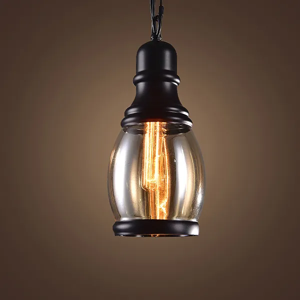Винтажный подвесной светильник в стиле лофт, индустриальный стиль, янтарное стекло, лампа для бара, ресторана, ретро-бара, 3 стиля, подвесной светильник304y