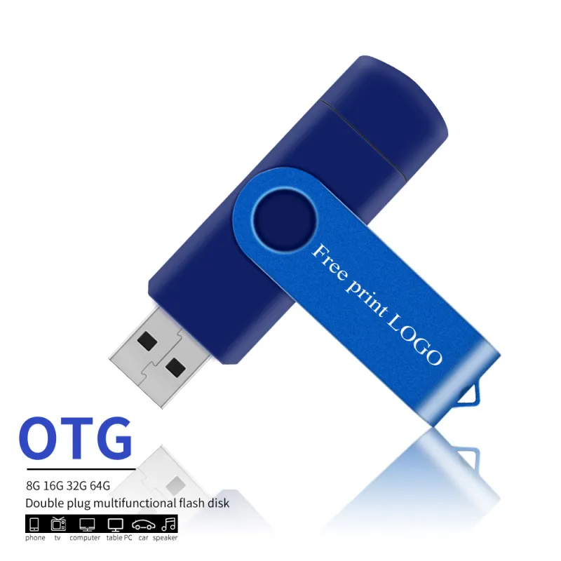 usb flash drives OTG pen drive 32gb pendrive personalized usb stick 128gb 4gb 8gb 16gb 64gb for smartphone metal logo (5)