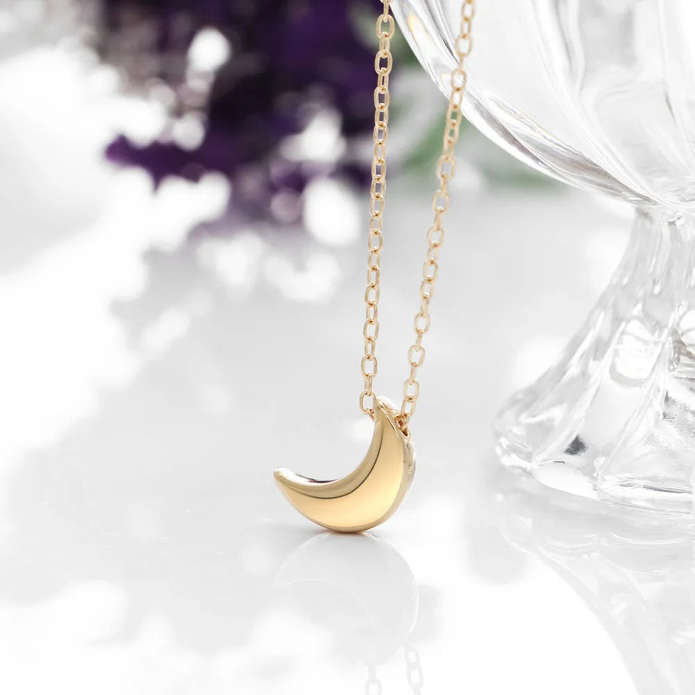 Kobiety Bohemian retro prosty naszyjnik księżyc w stylu półksiężyc wisidanek Naszyjnik geometryczny krótki łańcuch obojczyka biżuteria mody