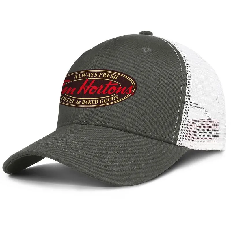 Tim Hortons Logo verstellbare Trucker-Meshcap für Herren und Damen, Designer-Passform, niedliche klassische Baseballmützen, Field Restaurant Logo223F