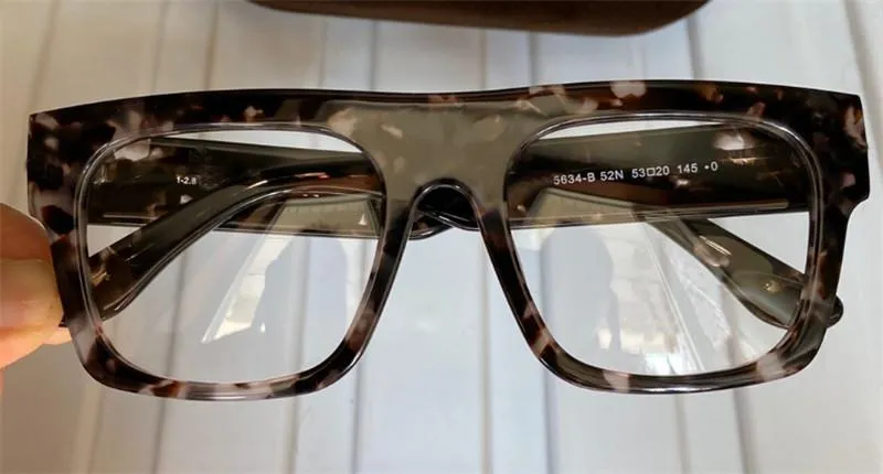 Fausto 5634 lunettes de lunettes en bloc noir cadre Clear Lens Men Gafas de Sol Lunettes de soleil lunettes avec box225Z