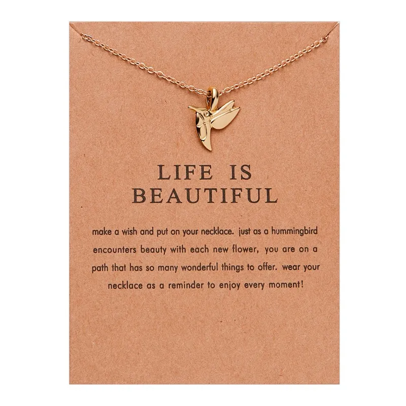 10 Styles Fashion Jewelry Women Pendant Necklace Cat Ear Angel Wings Bird Animal Circle Geometric Charm Clavicle Chains Collar315M