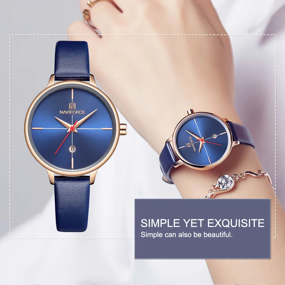 Couple montres NAVIFORCE Top marque en acier inoxydable montre-bracelet à Quartz pour hommes et femmes mode horloge décontractée ensemble de cadeaux pour 242j